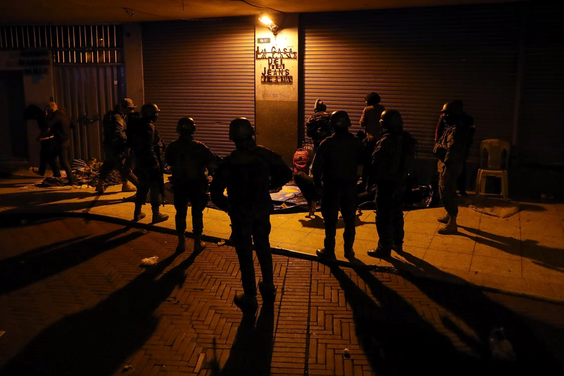 Operațiune a armatei pe străzile din Quito, Ecuador FOTO EPA-EFE