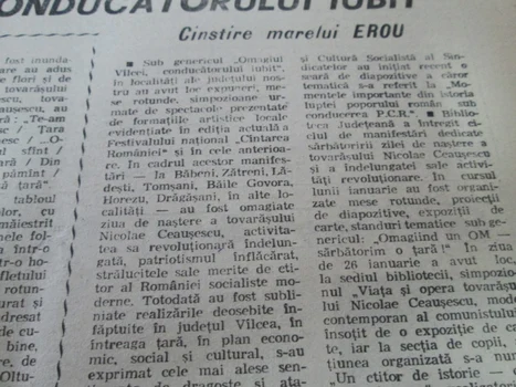 FOTO Ziua lui Nicolae Ceauşescu. Cum au sărbătorit vâlcenii ultima zi de naştere a “Marelui Erou”