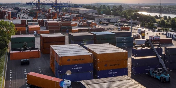 Unul din terminalele portului Duisburg
