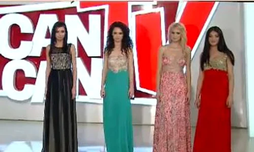 Soţia lui Bogdan Stelea şi a prezentat colecţia în direct (captură: Acasă TV) jpeg
