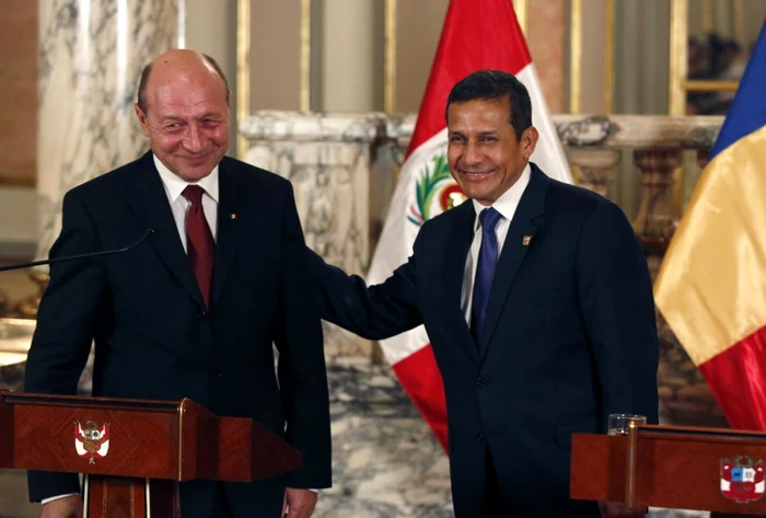 Traian Băsescu a purtat o discuţie oficială cu şeful statului peruan. FOTO: Reuters