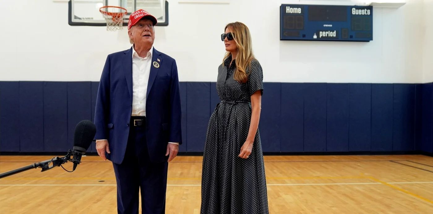 Donald Trump și Melania Trump la vot