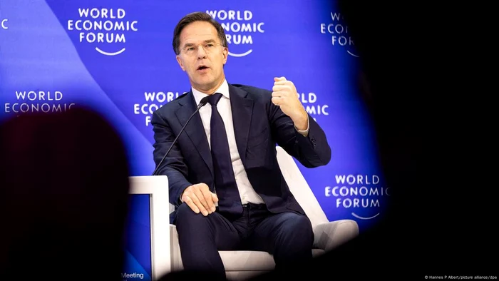 Secretarul general al NATO, Mark Rutte, la o dezbatere în cadrul FEM de la Davos
