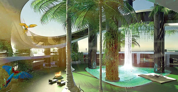 La comandă, insula vine  şi cu propria cascadă 