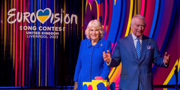 Regele Charles al III lea a prezentat scena oficială a concursului Eurovision 2023  Foto Twitter/ Cameron Yarde Jnr jpg
