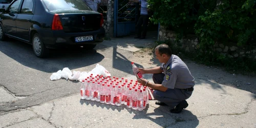 alcoolul de contrabandă a fost confiscat