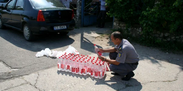 alcoolul de contrabandă a fost confiscat