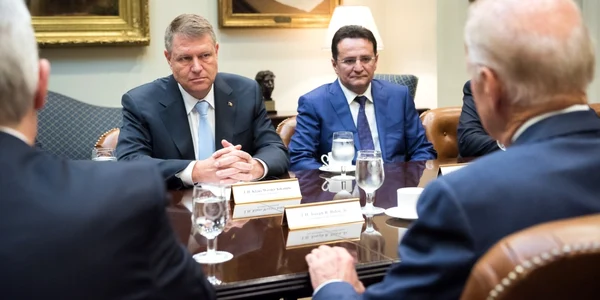 Klaus Iohannis si George Maior la intalnirea cu Joe Biden FOTO Presidency.ro