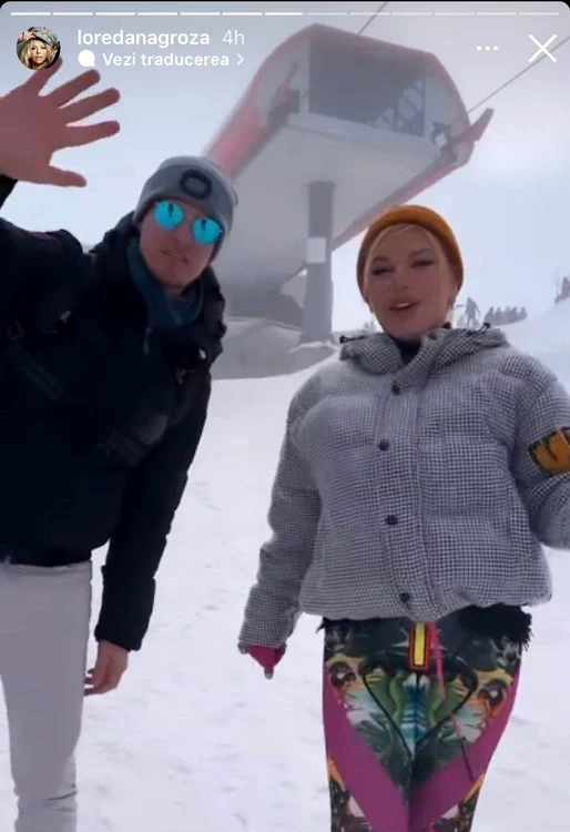 Loredana și Nick s-au distrat de minune pe pârtia de schi 
