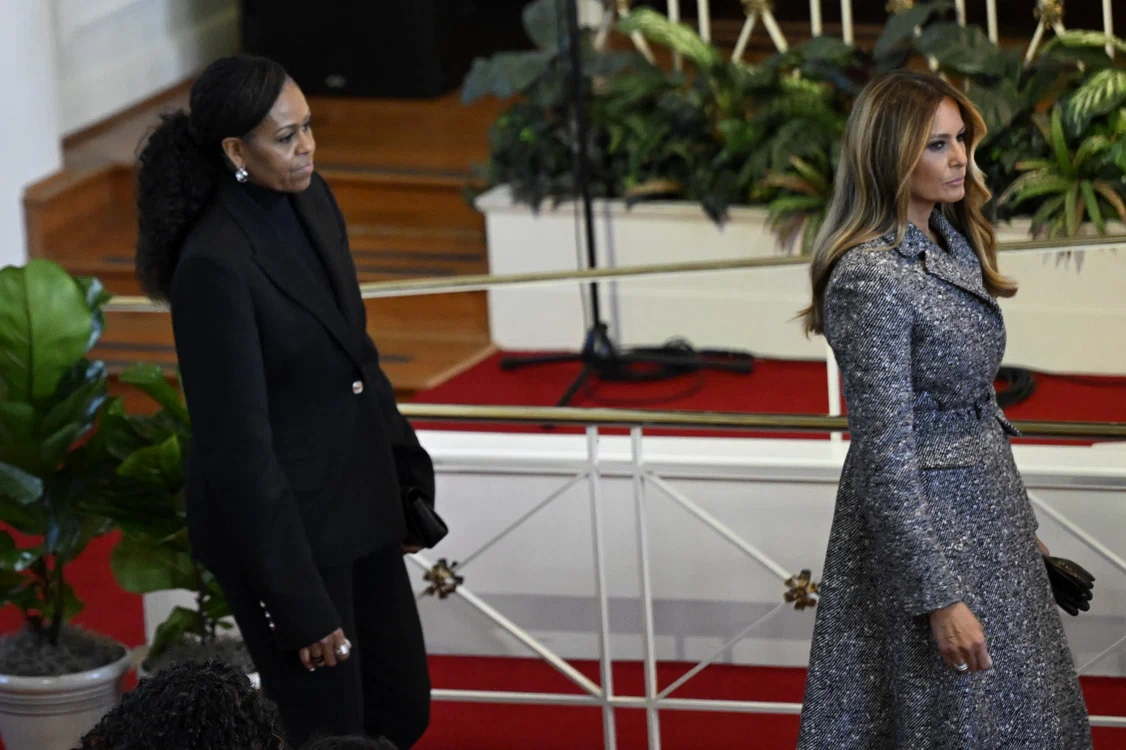 Michelle Obama și Melania Trump la înmormântarea fostei Prime Doamne Rosalynn Carter.FOTO:Profimedia
