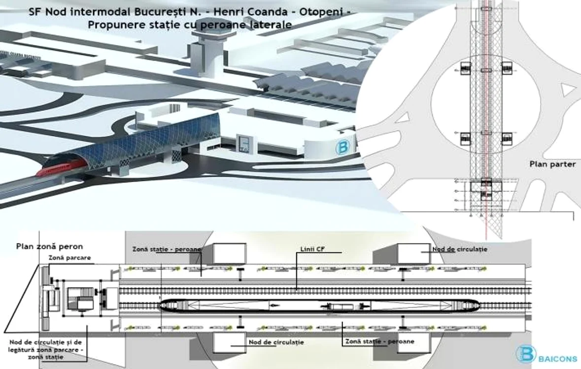 Așa arată planurile liniei ferate care va ajunge la Aeroportul Otopeni