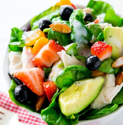 Strawberry Almond Chicken Salad with Avocado jpeg