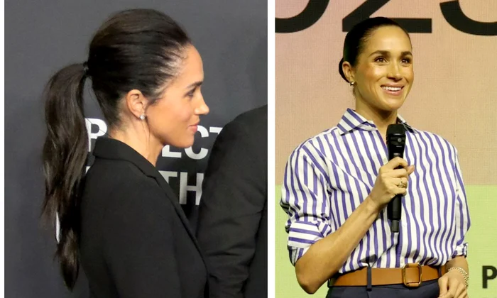 Meghan Markle își pierde părul colaj jpg
