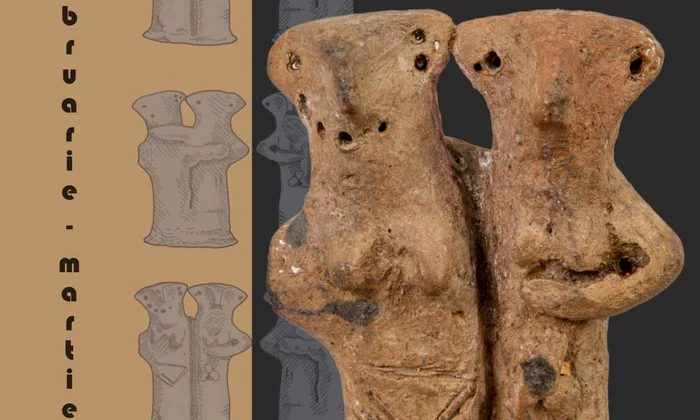 O poveste de dragoste de acum 6000 de aniꓽ Îndrăgostiții de la Gumelnița, exponatul lunii februarie la MNIR
