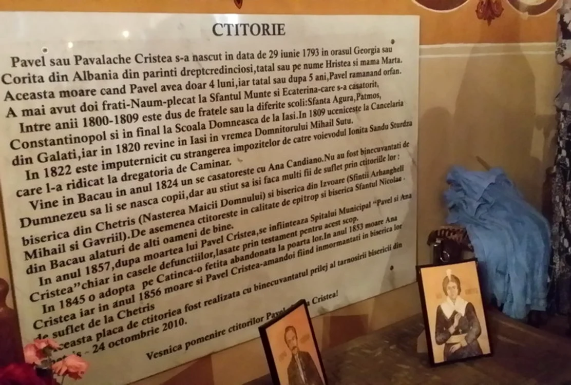 Soții Cristea au fost înmormântați în ctitoria de la Chetriș FOTO protoieriabacau.ro