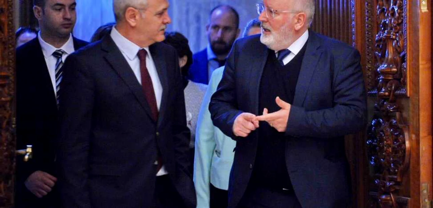 Dragnea şi Timmermans la Bucureşti FOTO Mediafax / Marian Ilie