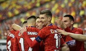 FCSB si CFR Cluj in etapa 28 din Liga 1  pe Arena Nationala Bucuresti Florin Tanase bucurie FOTO  Mediafax / Alexandru Dobre MEDIAFAX FOTO