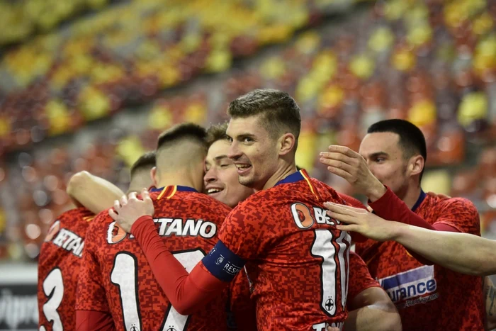 FCSB si CFR Cluj in etapa 28 din Liga 1 pe Arena Nationala Bucuresti Florin Tanase bucurie FOTO Mediafax / Alexandru Dobre MEDIAFAX FOTO