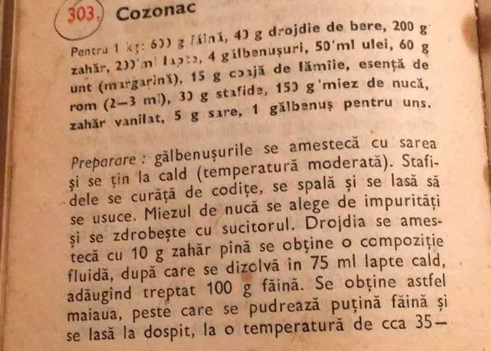 Rețeta cozonacului este păstrată cu sfințenie de gospodine FOTO: Arhivă Personală/Ecaterina Hulea