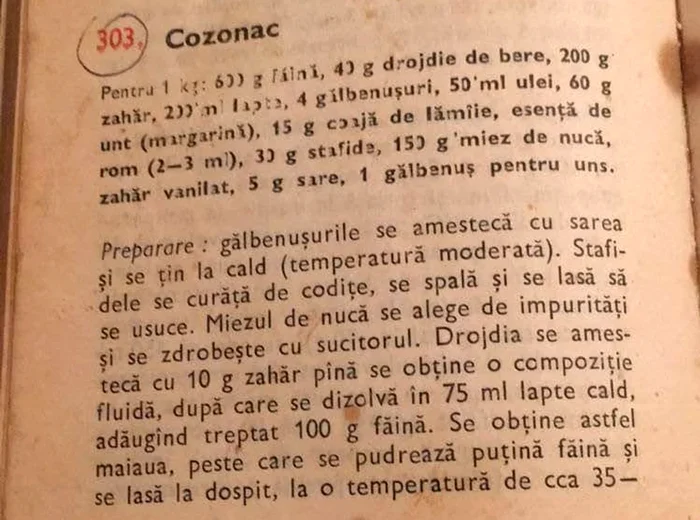 Rețeta cozonacului este păstrată cu sfințenie de gospodine FOTO: Arhivă Personală/Ecaterina Hulea