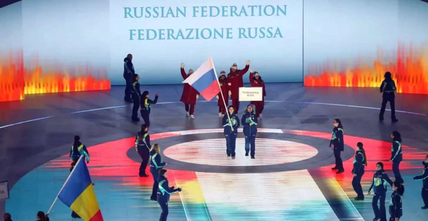 Steagul Rusiei a fost întâmpinat cu tăcere la ceremonia de deschidere Foto/Imago