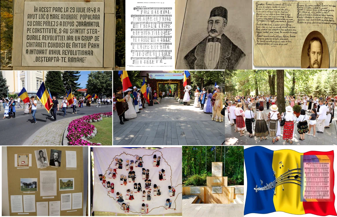 Zilele Imnului Național la Râmnicu Vâlcea unde s a intonat prima dată public în 1848 Colaj DMS