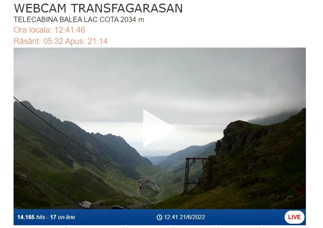Turiştii care urcă pe Transfăgărăşan pot vedea live ce-i aşteaptă la Cota 2000