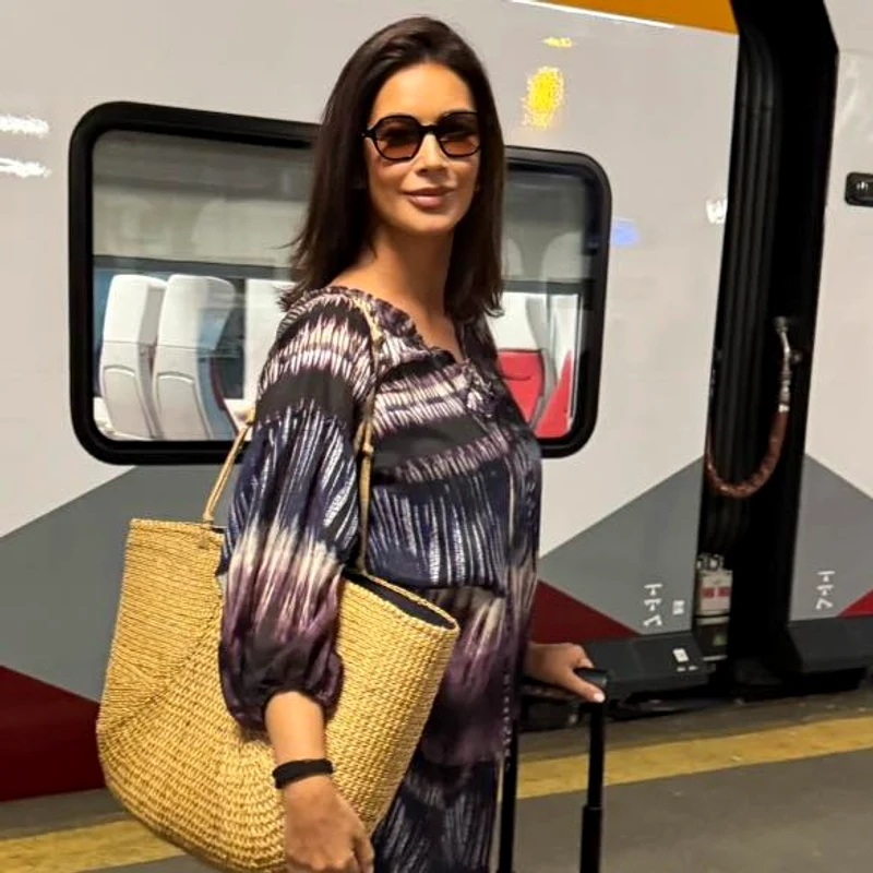 Andreea Berecleanu a mers la mare cu trenul
