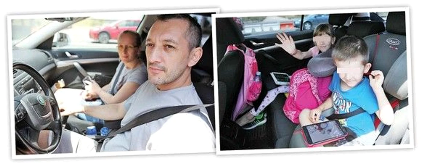 Maria şi Robert îşi duc cei doi copii în Sarti, staţiune din Halkidiki