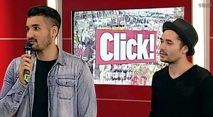Nadir şi producătorul Vanotek au fost prezenţi în emisiunea Click! de la Prima Tv Foto: Captură Prima TV