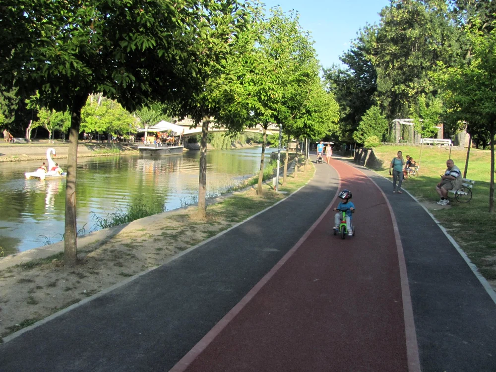 Piasta de biciclete de pe malul Begăi FOTO Ştefan Both