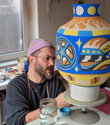 Saddo, de la album de copertă la ceramică. FOTO: arhiva personală