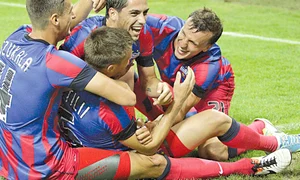 Adrian Popa a fost cel mai  activ jucător al Stelei,  trecându şi în cont două  bare din care s au născut  tot atâtea goluri (Fotografii: Mediafax) jpeg