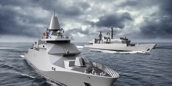 Modelul de corvetă propusă de Damen României FOTO Damen Grup