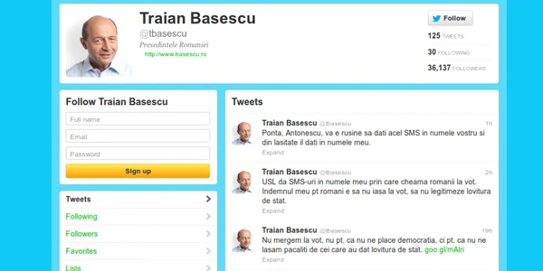 Basescu twitter