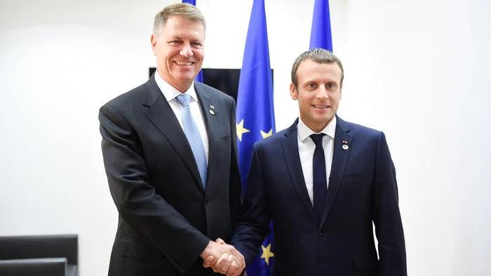 Emmanuel Macron şi Klaus Iohannis FOTO presidency.ro