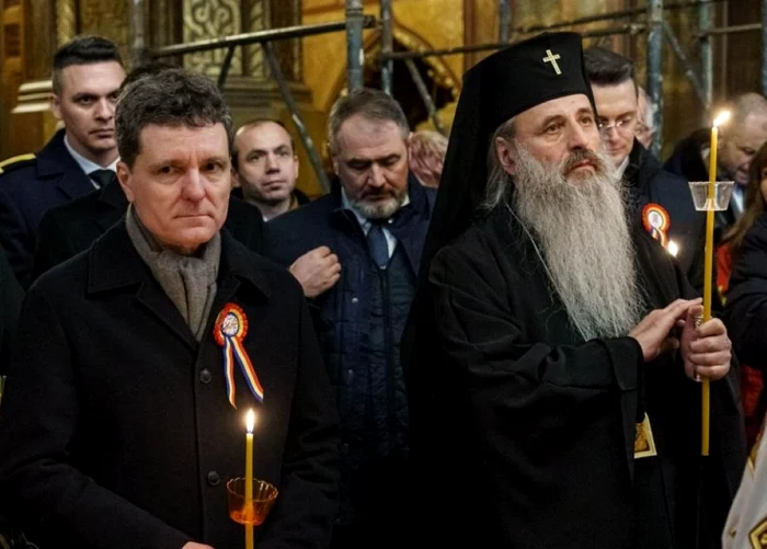 Nicuşor Dan, la slujba de pomenire pentru A.I. Cuza. FOTO: captură video BZI