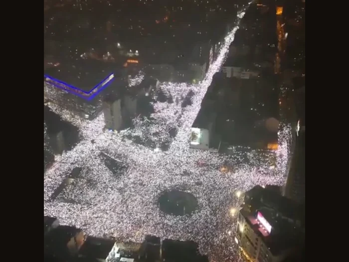 Protestul din Belgrad/FOTO: X