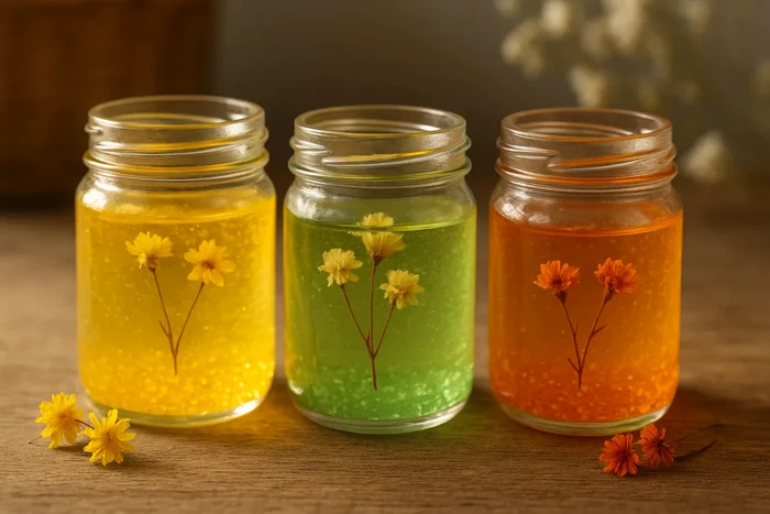 Odorizante de cameră cu gel, făcute în casă, care cuceresc prin parfum.