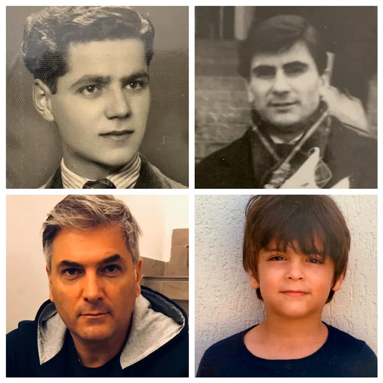 Mircea Radu a postat un colaj de fotografii în care apare alături de bunic, tată și fiul lui, Tudor