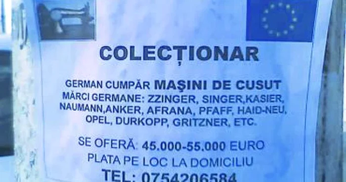 Piteşti: Înşelătorie cu maşini de cusut Singer