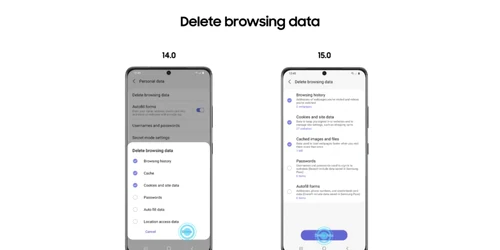 Browser Samsung Internet 15.0 versiunea Beta