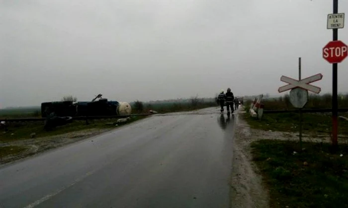 Șoferul a primit îngrijiri medicale