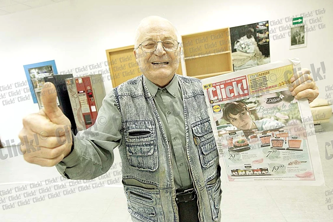 Tudor Niculae (87 de ani)  e unul dintre norocoşii  care a câştigat 5.000 de lei