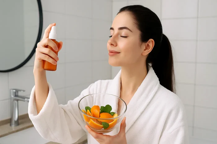 Ser cu vitamina C, făcut în casă, pentru un „ten de porțelan”.