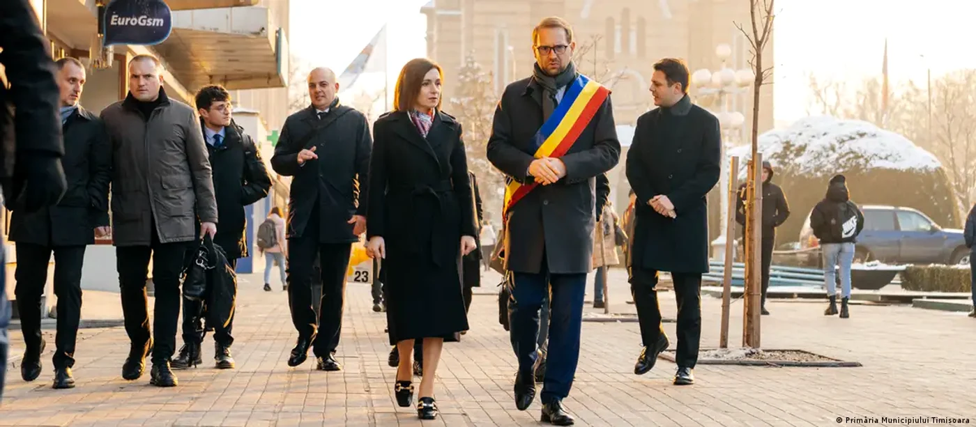 Președinta R. Moldova Maia Sandu și Dominic Fritz, primarul Timișoarei