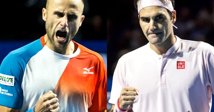 Marius Copil şi Roger Federer