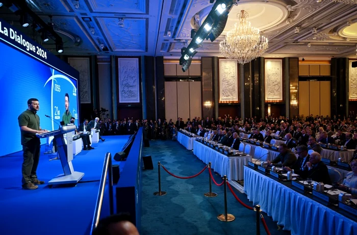 Zelenski la summitul pentru apărare de la Singapore FOTO EPA-EFE