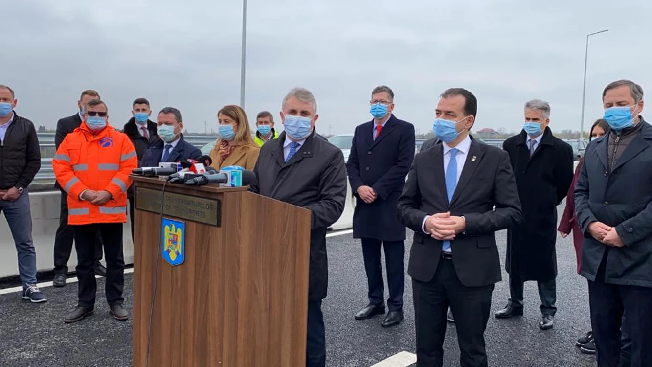 Ministrul Lucian Bode și premierul Ludovic Orban au inaugurat podul peste Argeș 