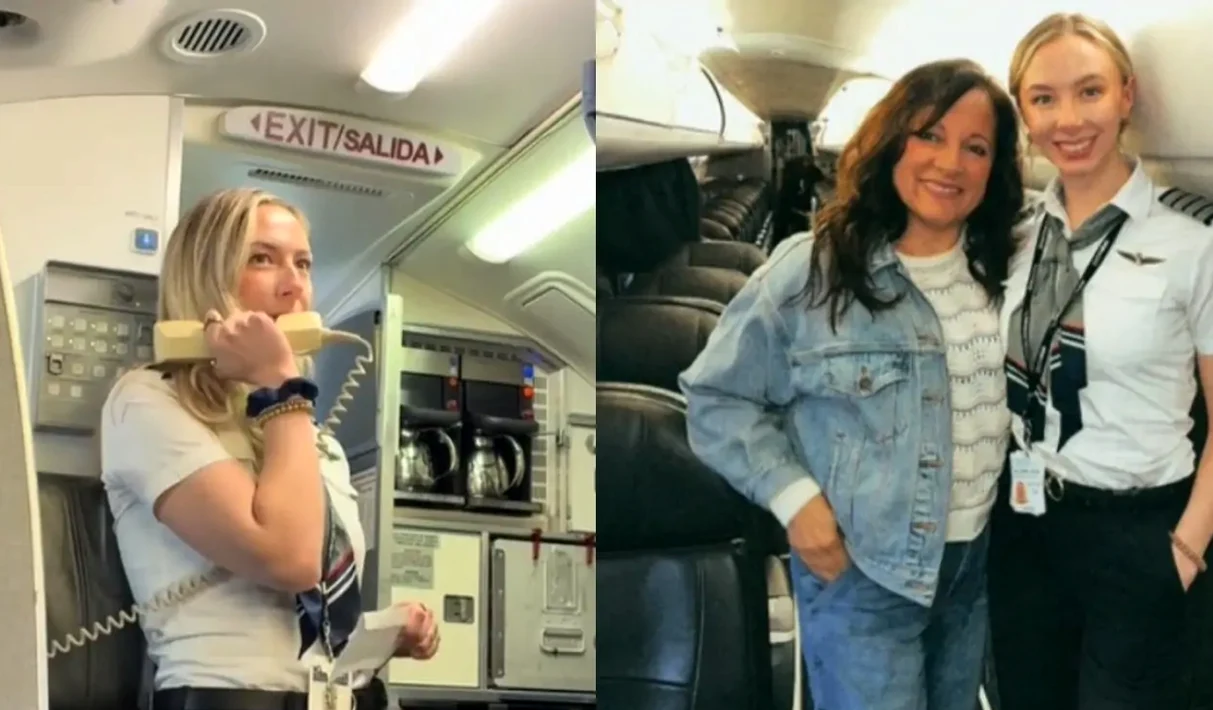 Brittany cu mama ei, care a lucrat ca însoțitor de bord FOTO: caotura video